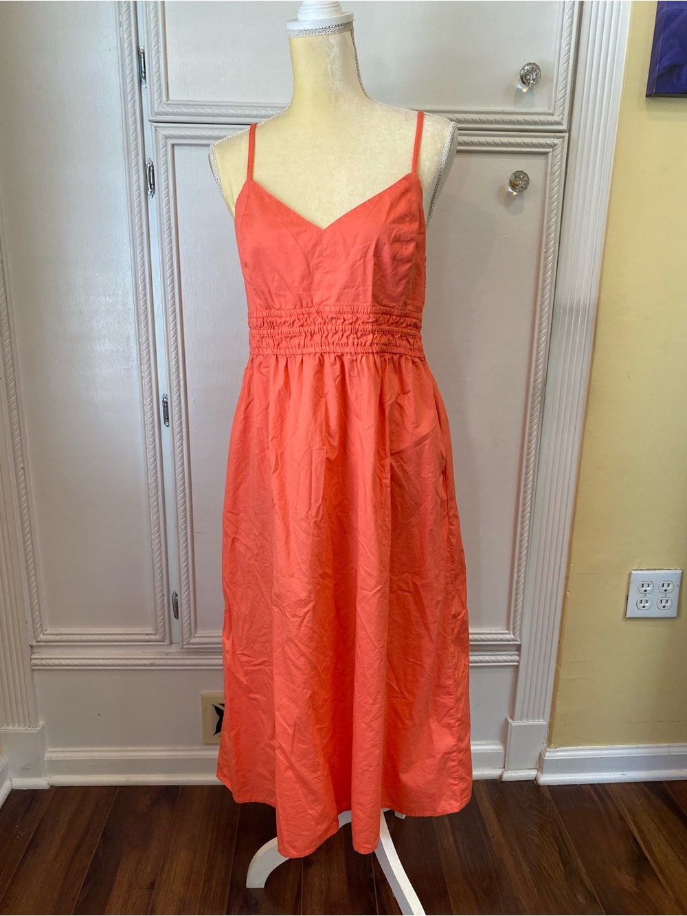 Old Navy Coral Spaghetti-Strap Midi Dress